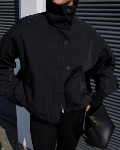 Clara High-Neck Bomber Jacket