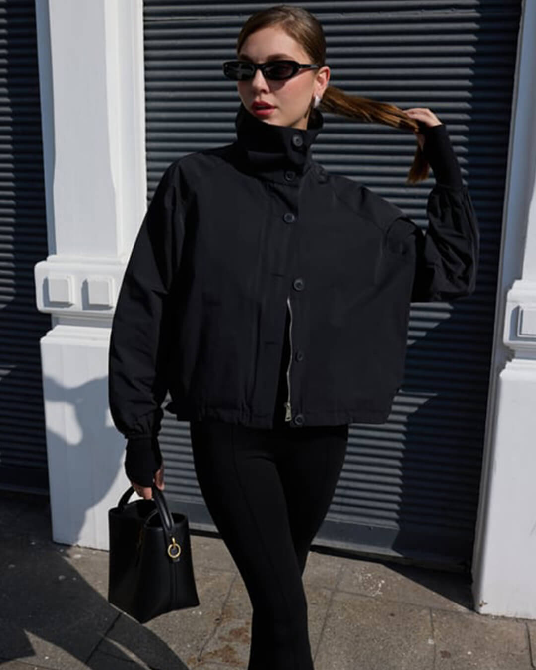 Clara High-Neck Bomber Jacket