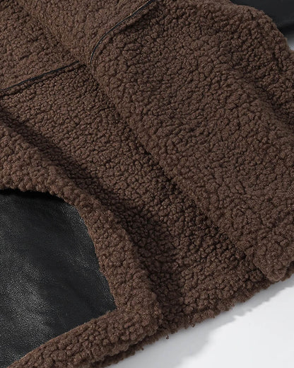 Cora Short Belted Faux Leather Jacket