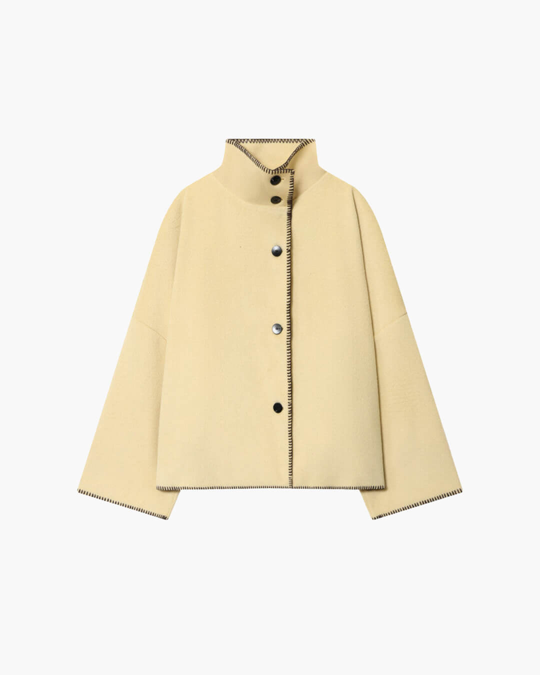 Emily High Neck Button Jacket