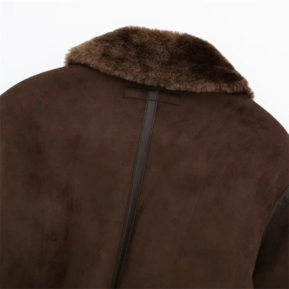 Esme Suede Short Bomber Jacket
