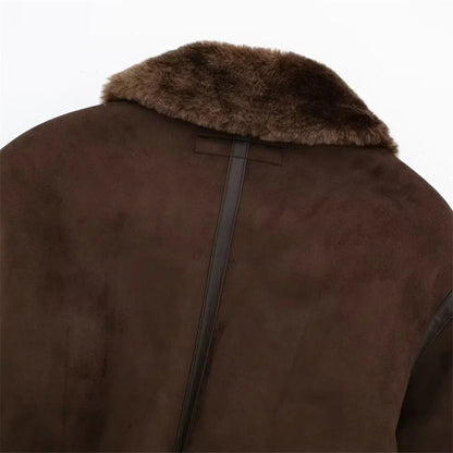 Esme Suede Short Bomber Jacket