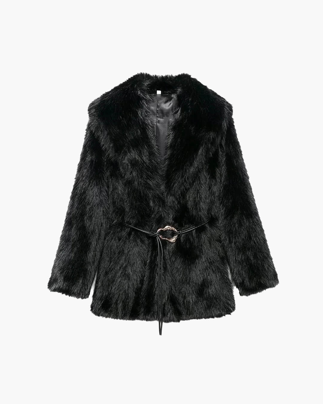 Faith Faux Fur Coat with Belt