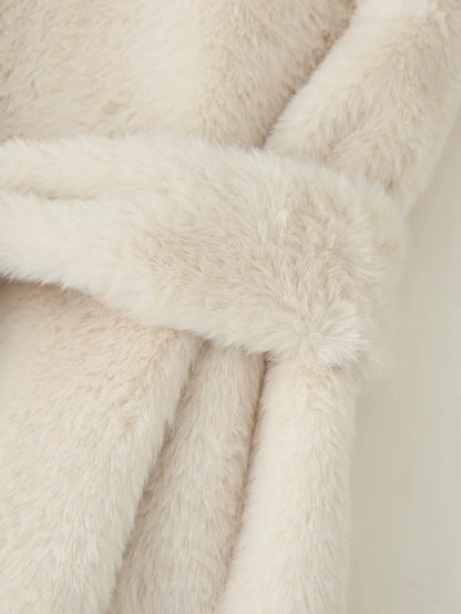 Farrah Faux Fur Coat with Belt