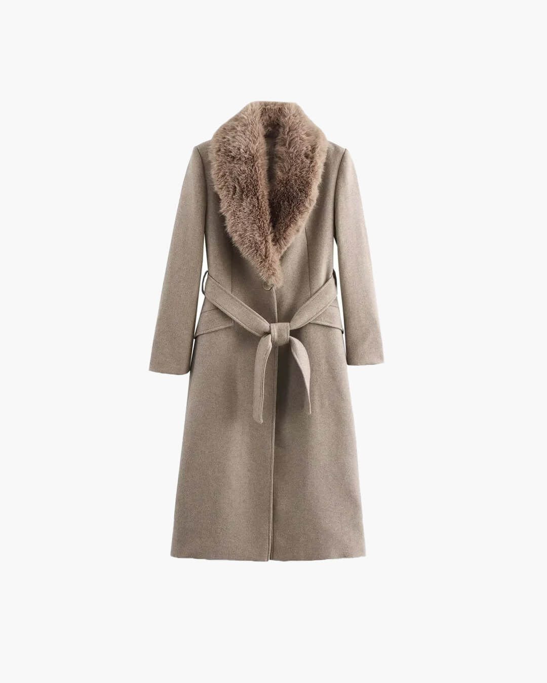 Faye Faux Fur Collar Maxi Coat