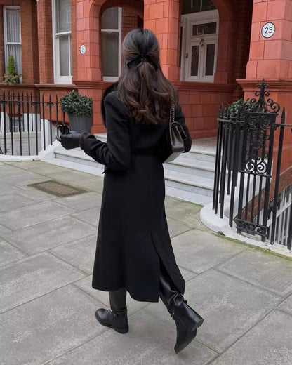 Faye Faux Fur Collar Maxi Coat