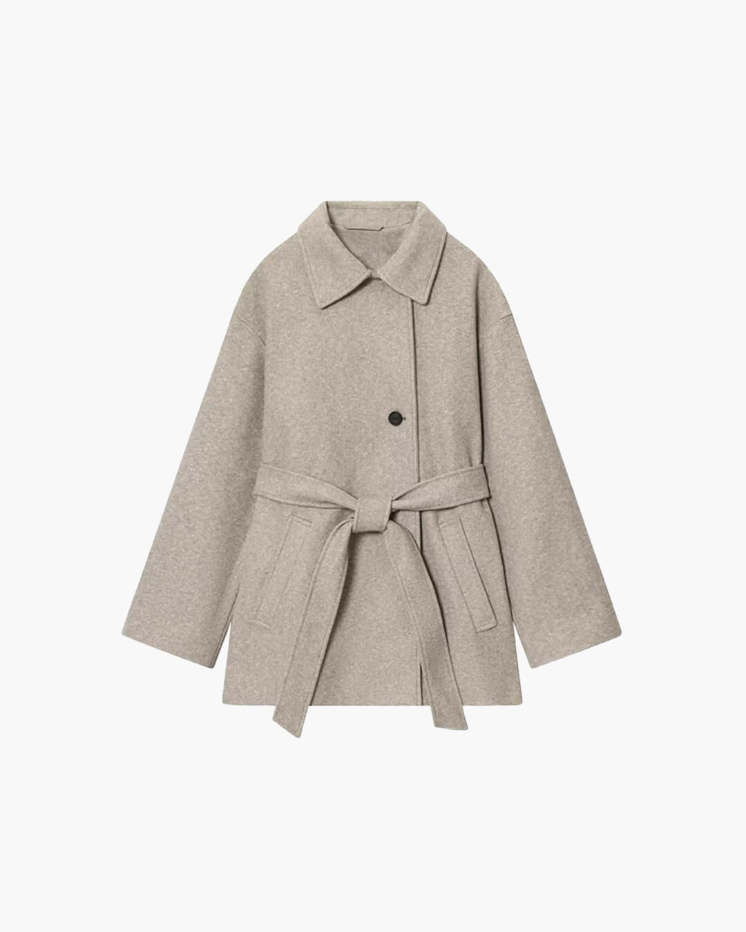 Felly Faux Wool Coat with Belt
