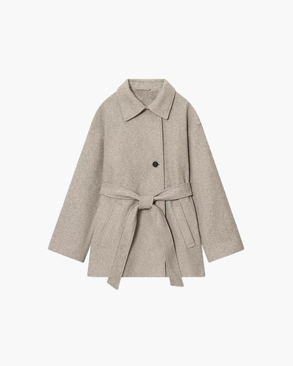 Felly Faux Wool Coat with Belt