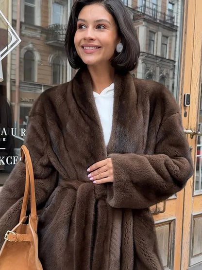 Hazel Belted Faux Fur Jacket