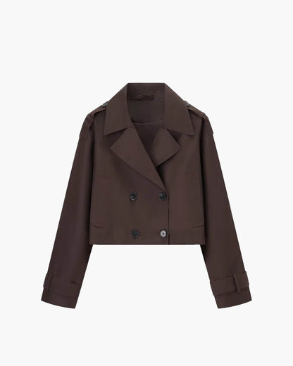 Janice Cropped Trench Coat