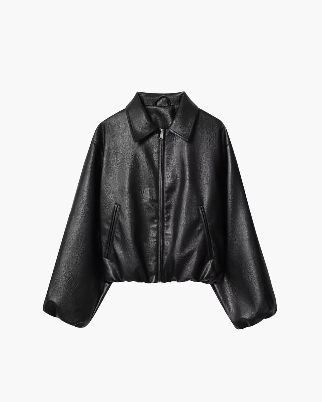 Jenny Faux Leather Bomber Jacket