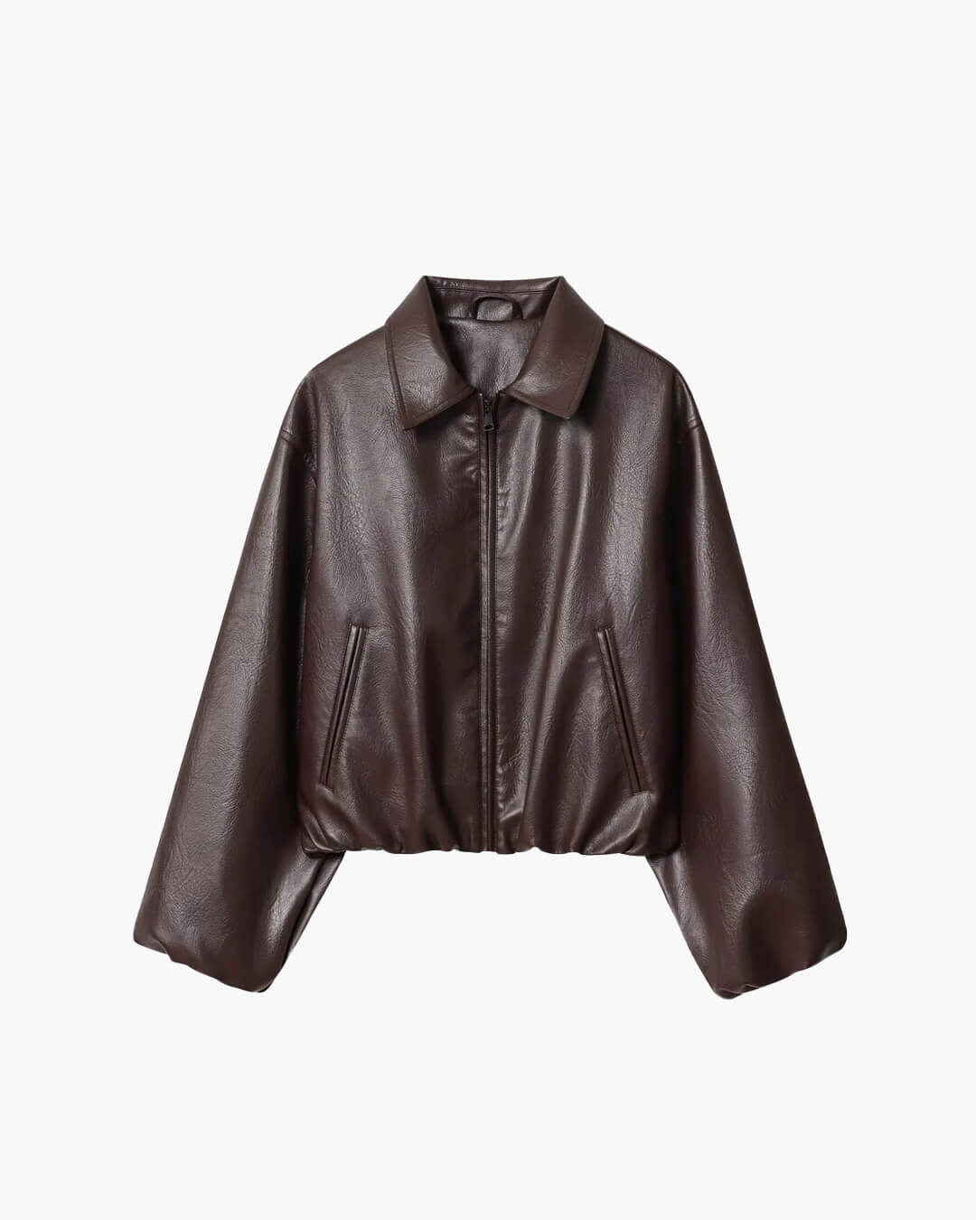 Jenny Faux Leather Bomber Jacket