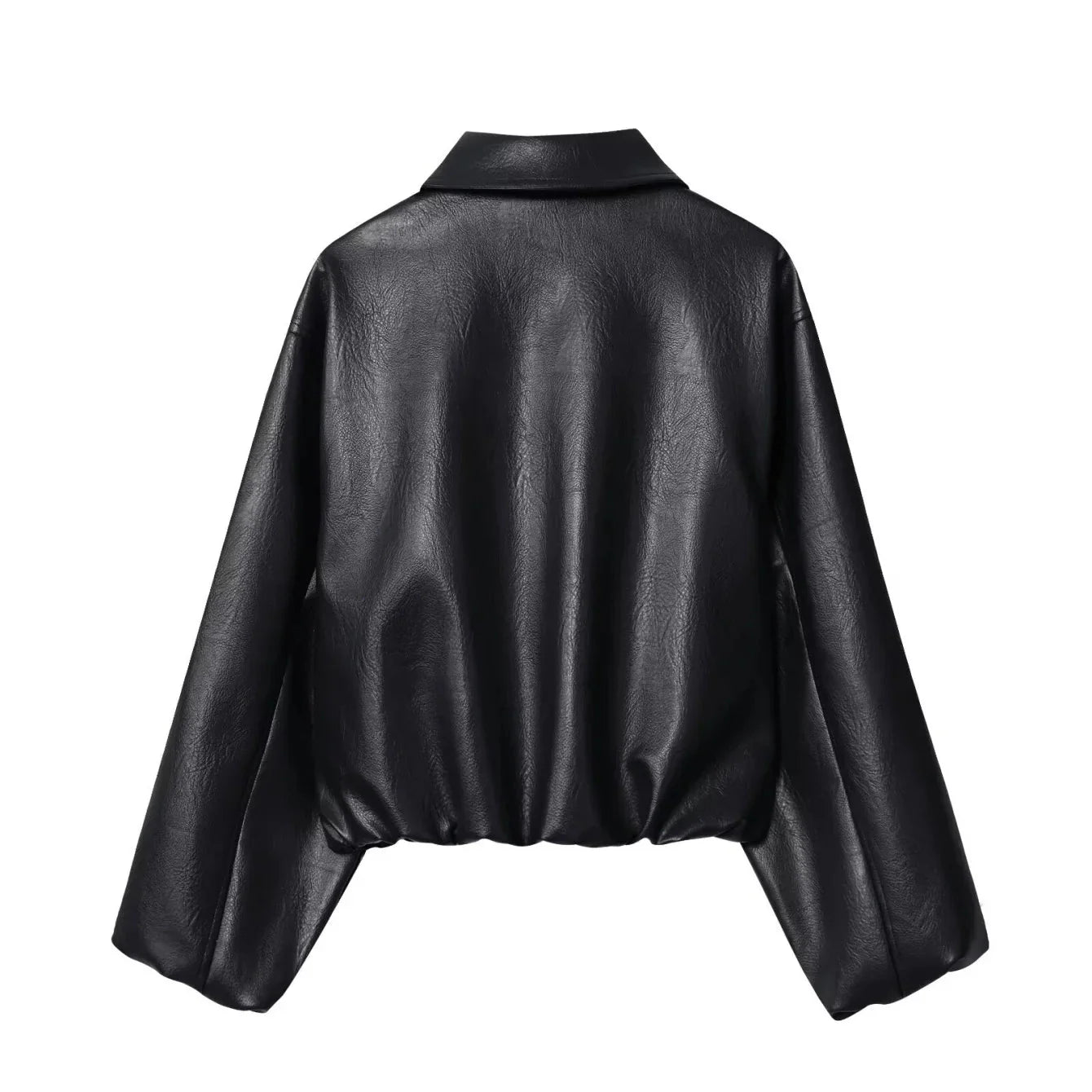 Jenny Faux Leather Bomber Jacket