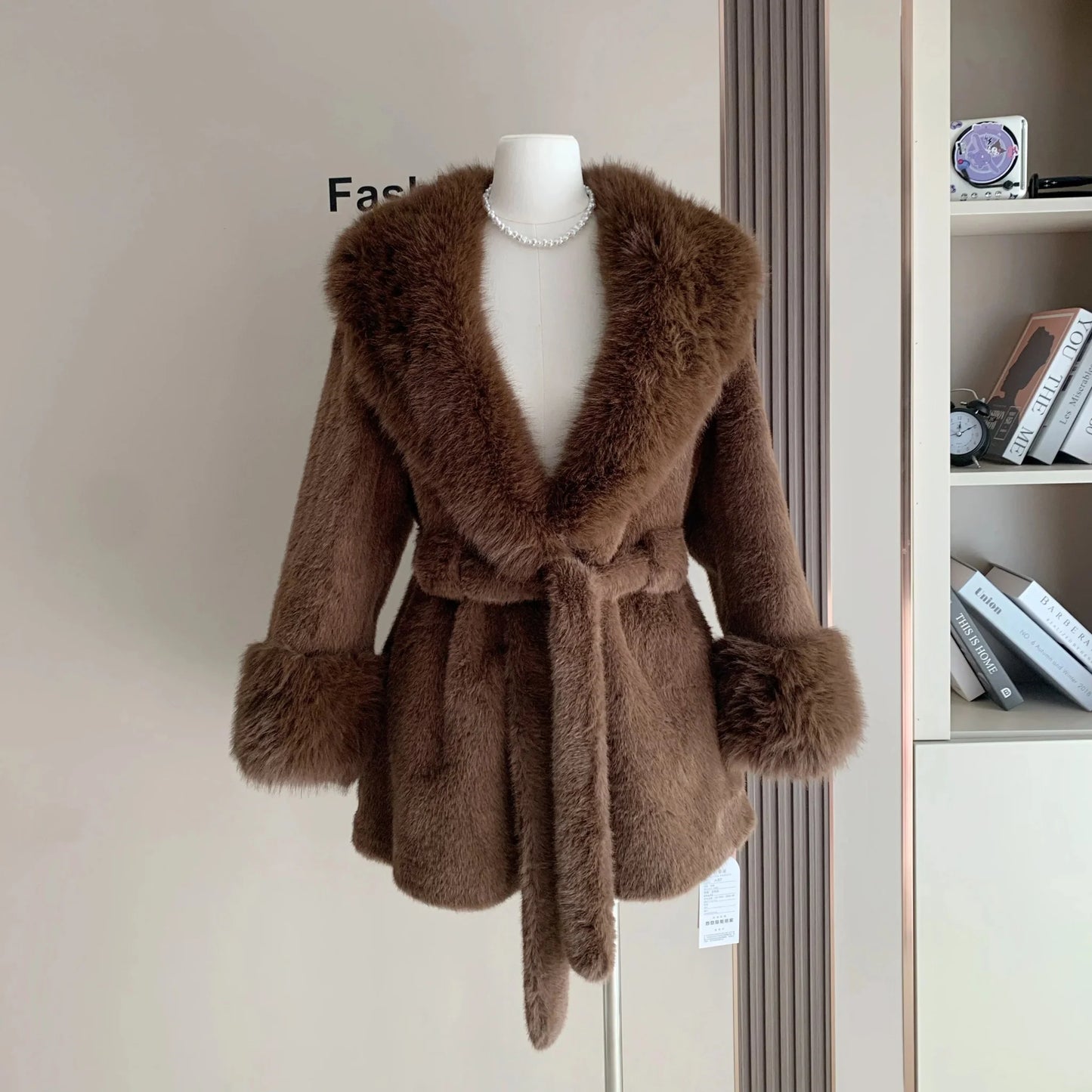 Jessa Faux Fur Trim Coat