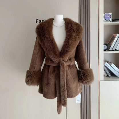 Jessa Faux Fur Trim Coat