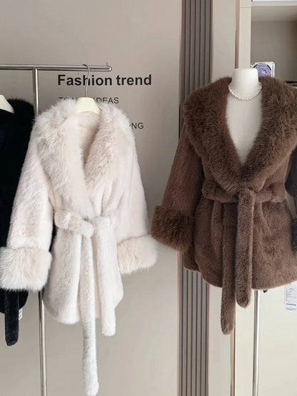 Jessa Faux Fur Trim Coat