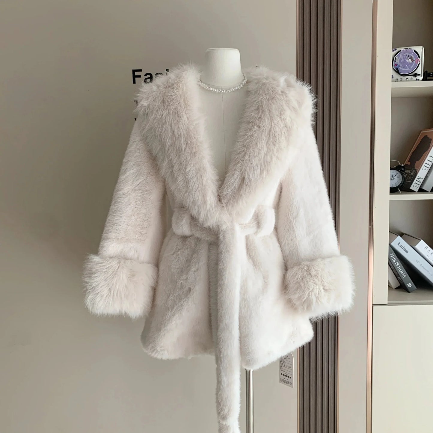 Jessa Faux Fur Trim Coat