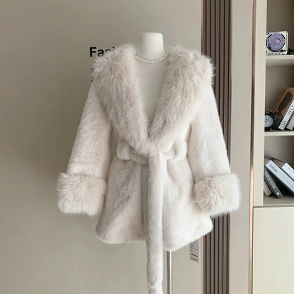 Jessa Faux Fur Trim Coat