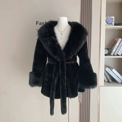 Jessa Faux Fur Trim Coat