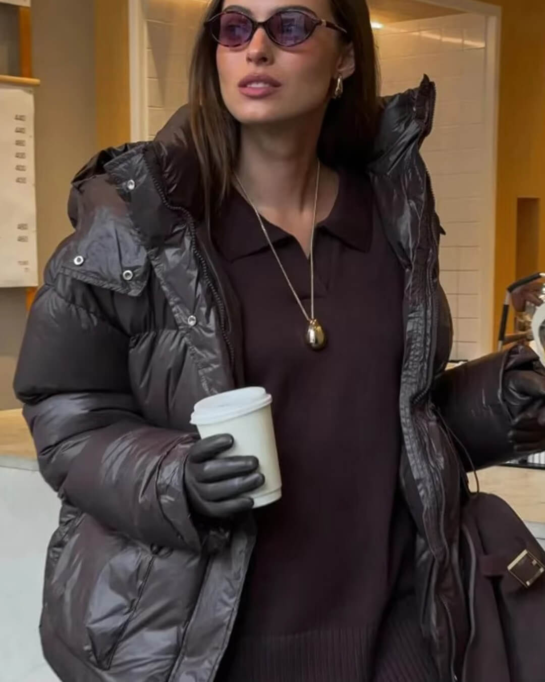 Jillian Glossy Puffer Jacket