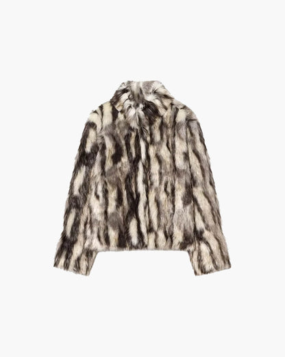 Josie Leopard Faux Fur Coat