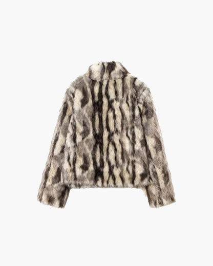 Josie Leopard Faux Fur Coat