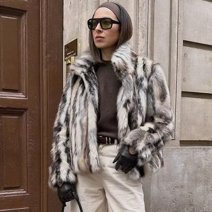 Josie Leopard Faux Fur Coat