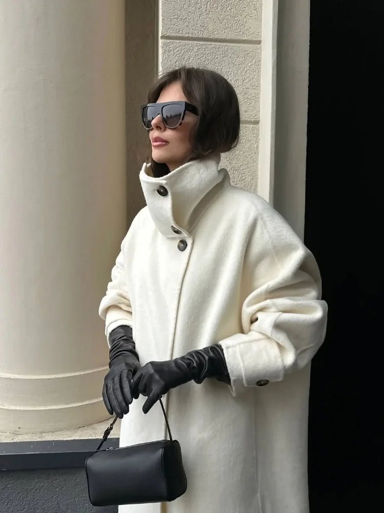 Juliana Stand Collar Long Coat