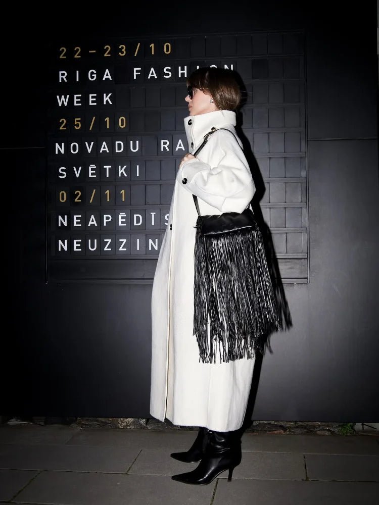 Juliana Stand Collar Long Coat