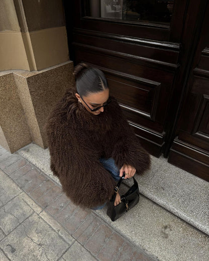 Liza Fuzzy Faux Fur Coat