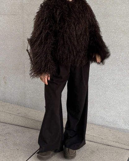 Liza Fuzzy Faux Fur Coat