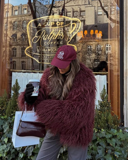 Liza Fuzzy Faux Fur Coat