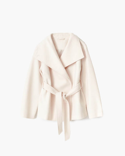 Loraine Stand Collar Lace Up Coat