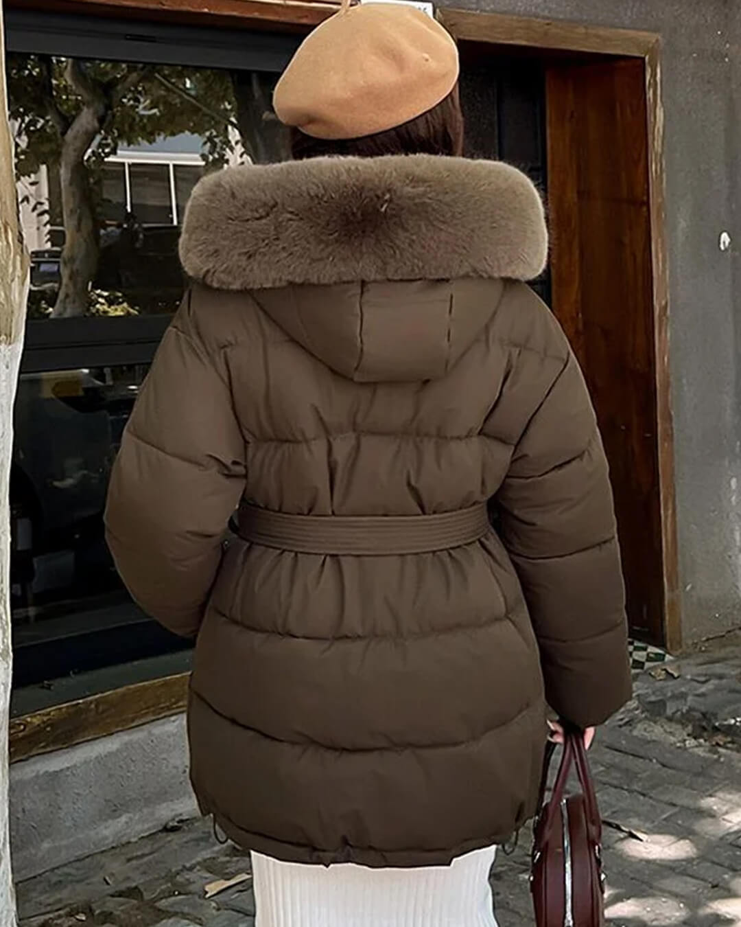 Myrtle Faux Fur Collar Coat