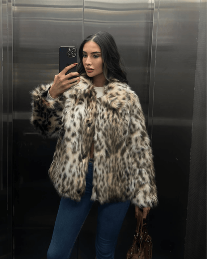 Nora Leopard Faux Fur Coat