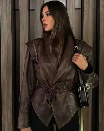 Zyra Biker Leather Jacket