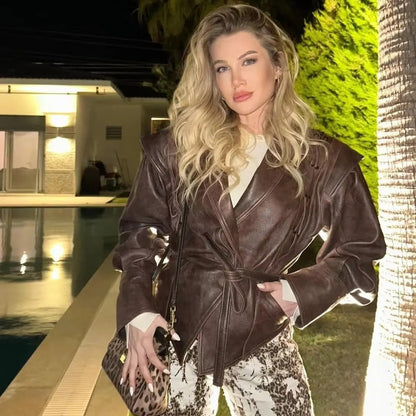 Zyra Biker Leather Jacket