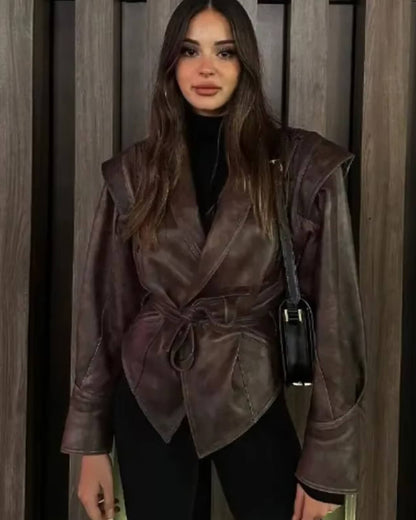 Zyra Biker Leather Jacket