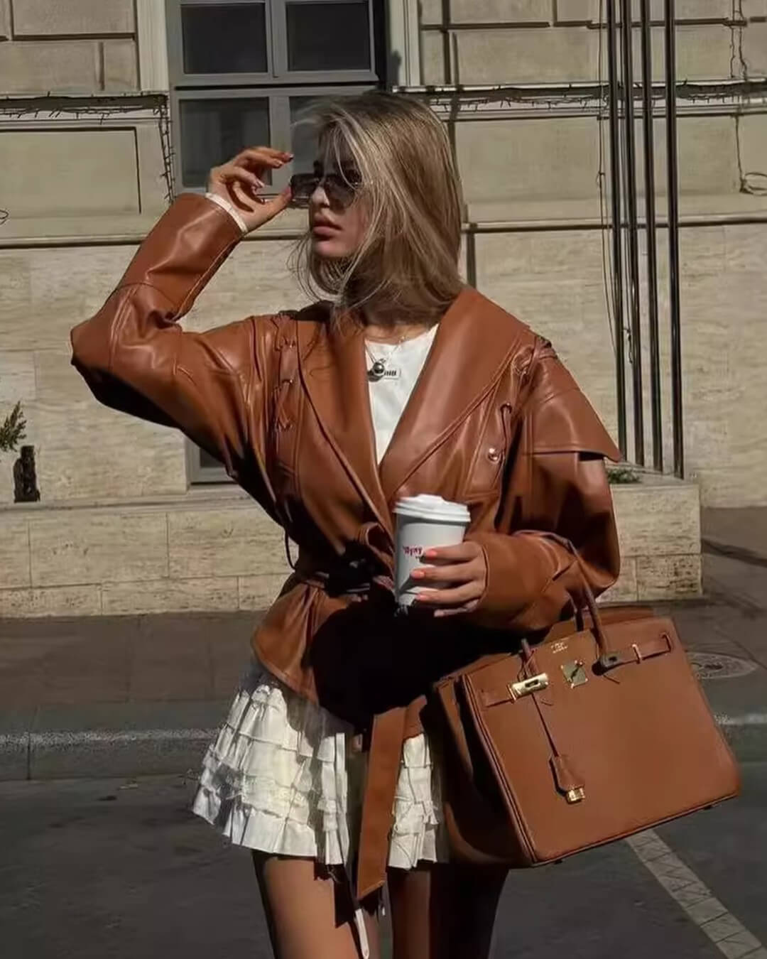 Zyra Biker Leather Jacket