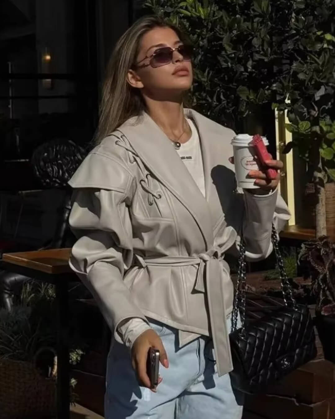 Zyra Biker Leather Jacket