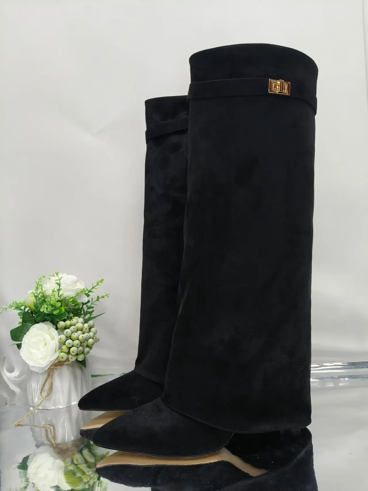 Monica Leather High Boots