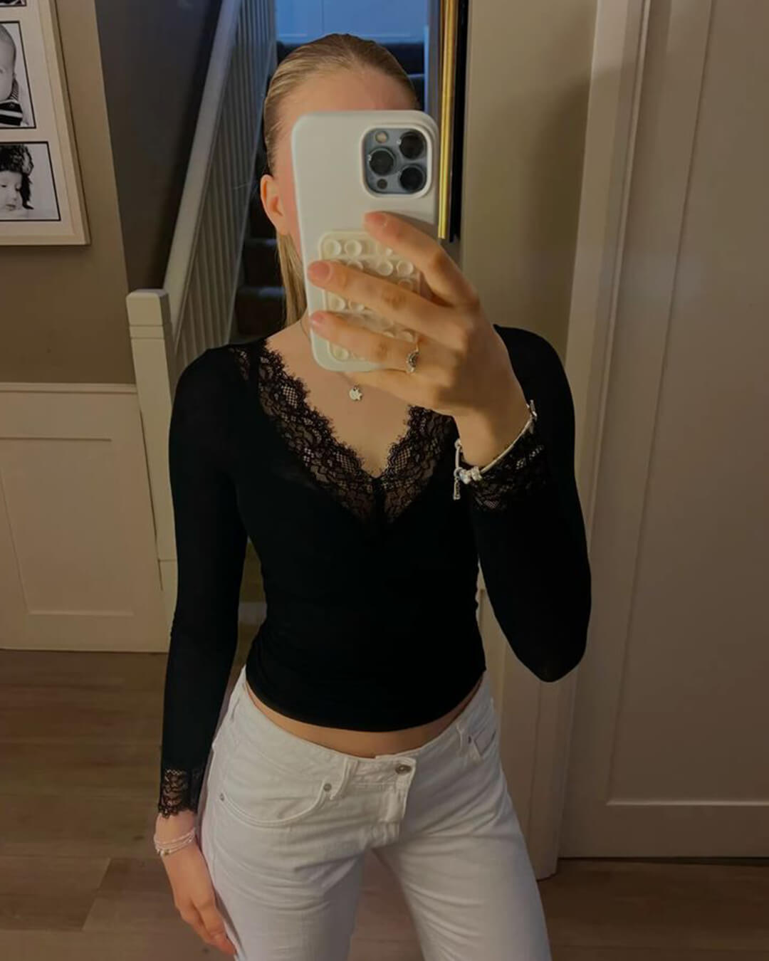 Aurora V-Neck Lace Top