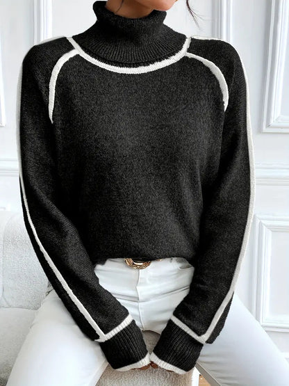 Juvy Contrasting Turtleneck Sweater
