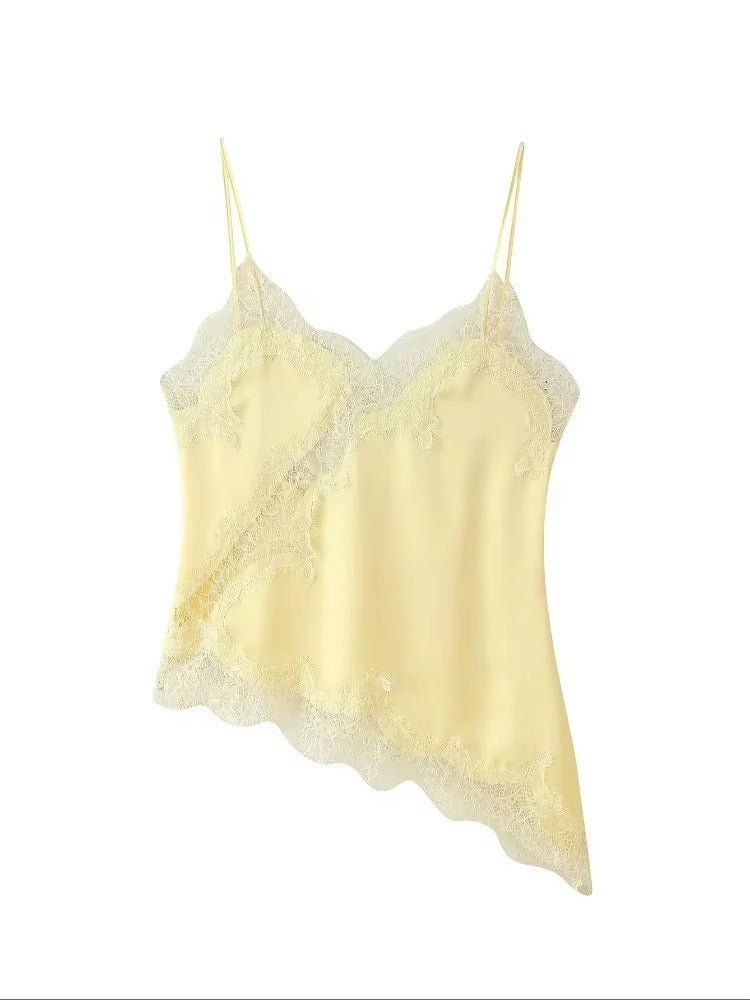 Kara Asymmetric Satin Cami Top