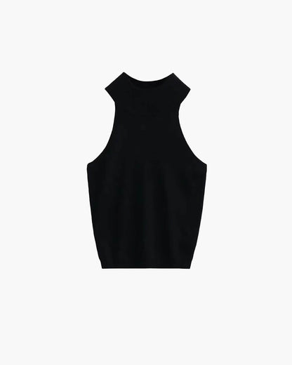 Nicky Halter Neck Sleeveless Knit Crop Top