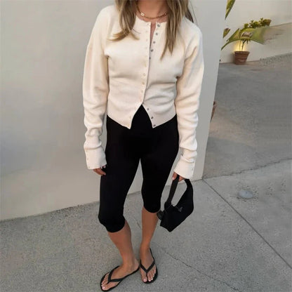 Shelly Snap Button Knit Cardigan