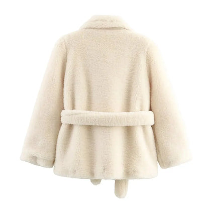 Isabelle Belted Faux Fur Coat